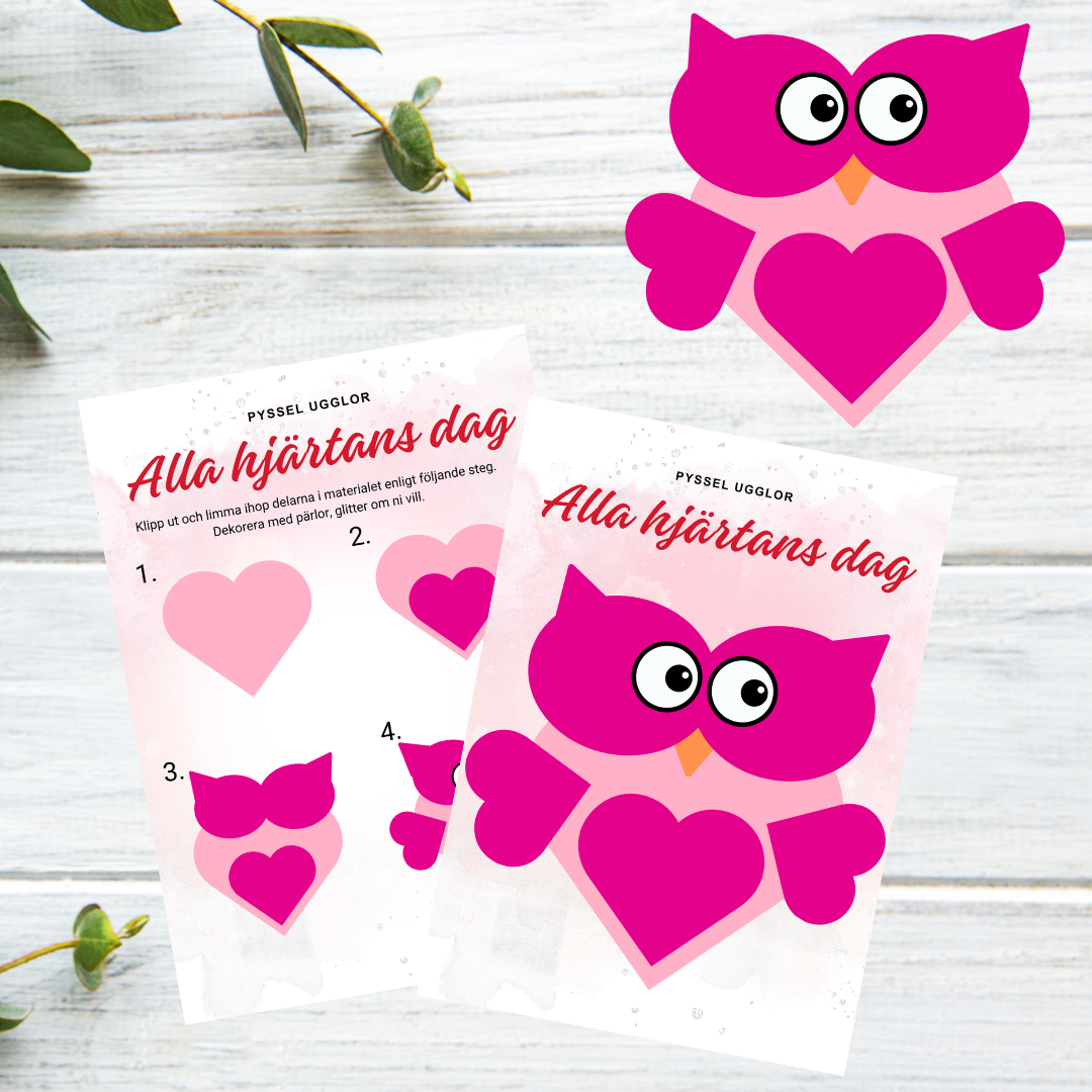 Pyssel - alla hjärtans dag ugglor