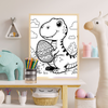 Gratis - påsk målarbilder dinosaurier
