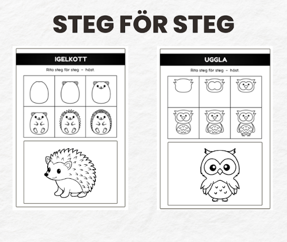 Pyssel - Rita steg för steg