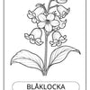 Pyssel - målarbok svenska blommor