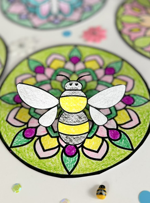 Pyssel - mandala med olika djur i 3D